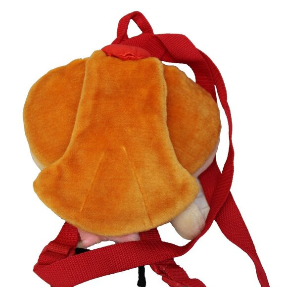 2002 Powerpuff Girls Blossom Plush Backpack Faux Fur Satin Bow Zip Adjust Straps - Picture 6 of 12